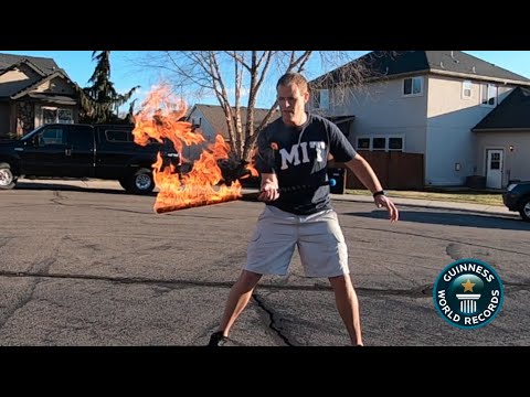 Serial Guinness Record Holder Breaks Yet Another 1, This Time With a Flaming Sword