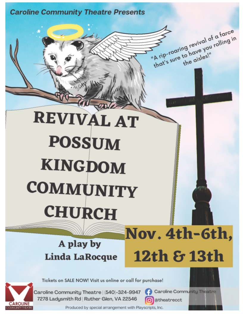 <h1 class="tribe-events-single-event-title">Caroline Community Theatre presents “Revival at Possum Kingdom Community Church” by Linda LaRocque</h1>